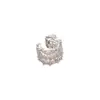 Colgante de Zirconia Super Brillante Forma de Corazón Clip para Oreja Lujo Ligero Moda de Gama Alta Exquisitos Pendientes Pendiente de Nicho Simple Temperamento Accesorios para Orejas para Mujeres
