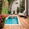 Piscina de Fibra de Vidrio de Lujo 2m x 3m Piscina Spa Exterior con Mosaico Spa Espesado Resistencia al Impacto y Resistencia al Amarilleamiento