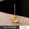 Suporte para Incenso para Uso Doméstico, Queimador de Incenso para Varetas de Sândalo, Ornamento de Cerimônia do Chá Animal de Cobre com Nove Furos, Pequena Cabaça, Incenso Pequeno de Nuvem Auspiciosa