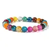 Una gran variedad de estilos de pulseras elásticas de cuentas de 8 mm, sencillas y versátiles para el uso diario, accesorios unisex, directo del fabricante
