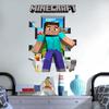 Bloque de Exportación Transfronteriza Pegatinas de Pared Mundo Pegatinas de Pared Decoración de Habitación Infantil Minecraft PVC Pegatinas de Pared de Dibujos Animados