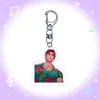 Chaveiro Acrílico Anime Kpop Demon Slayer Grupo Feminino Mercadoria Gaza Masculino Fantasma Chaveiro de Mochila