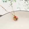 Nuevo Especial Venta Caliente Acero de Titanio Alta Calidad Conservación del Color Lujo Accesible Collar Anillo para Mujer Circonita Simple Versátil Joyería