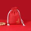 Bolsa de lino fino con cordón ajustable, bolsa de tela pequeña con cuentas de Buda y bandeja con cordón ajustable.