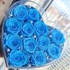 Amazon Transfronteiriço Tanabata Dia dos Namorados Natal Flores Eternas Coração a Coração Caixa de Presente Balde de Abraço em Formato de Coração Flores Preservadas