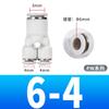 Conector Rápido Neumático Blanco en Forma de T de Tres Vías Pe8 Py12 Peg10-6 Diámetro Variable Enchufe Rápido Conexión 8-4 16mm