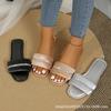 Alta Calidad Nuevos Planos de Pedrería Moda Ropa Exterior Pantuflas Zapatos a Juego para Vestido de Novia Matutino Elegantes Sandalias Planas A106