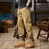 Pantalones casuales overol estilo americano para hombre verano retro pantalones atados al tobillo primavera y otoño pantalones casuales cortos para hombre moda