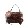 Bolso Cruzado Retro de Lunares y Corazón para Niña Bolso de Hombro Moda Niñas Bolso de Cadena Nuevo Bolso Cubo Pequeño para Niñas