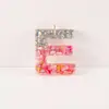 Novo Glitter Prata em Pó de Cebola Epóxi Acessórios de Resina 26 Letras Inglesas Chaveiro Pingente Acessórios DIY Atacado