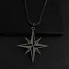Diseño Personalizado Geométrico Europeo y Americano Colgante de Estrella de Ocho Puntas Llavero Conjunto Colgante Versátil para Ropa Accesorios