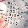 Pegatinas de arte para uñas de anime manga japonés Demon Slayer en stock, pegatinas 3D en relieve para cámara CCD de teléfono móvil