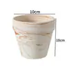 Vaso de Flor de Barro Cor Gradiente Macchiato Vaso de Cerâmica Vaso de Flor de Alto Valor Calibre Grande Respirável Não Esmaltado Permeável à Água Vaso de Flor para Suculentas