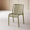 Silla de Comedor Minimalista Moderna con Respaldo Silla de Brazo Apilable para el Hogar Silla Casual de Plástico Completo de PP para Balcón Silla de Playa para Exteriores