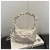 Bolsa Plissada da Moda e Suave para Mulheres, Nova Moda Verão 2026 Versátil Bolsa de Ombro com Corrente Transversal