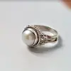 Huajie Temu Europeo y Americano Amazon Comercio Electrónico Transfronterizo Más Vendido Anillo de Mujer de Moda Imitación Retro Plata Tailandesa Venta Directa