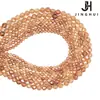 Acessórios de Cristal DIY Jinghui Contas Lapidadas Naturais Laranja Romã 2m-4m Contas de Cristal Semi-acabadas Feitas à Mão