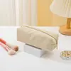Estojo Simples de Grande Capacidade, Bolsa Cosmética de Veludo Cotelê de Aparência Sofisticada, Bolsa de Papelaria Versão Coreana Transfronteiriça, Estojo de Papelaria Fofo para Meninas