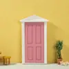 1:12 Mini Accesorios para Casa de Muñecas Muebles para Casa de Muñecas Puerta Colorida Aguja de Casa Puerta Imitación Herrajes Puerta
