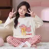 Pijama estilo princesa para meninas, modelos de primavera e outono, algodão puro, manga longa, novo estilo 2026, roupa de casa para meninas mais velhas
