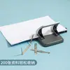 Deli 0102 Máquina Perforadora y Encuadernadora de Doble Agujero Carpeta de Hojas Sueltas Pequeña Estudiante Agujero Redondo Agujero de Anillo Manual 2 Agujeros