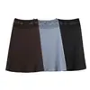 Ropa Europea y Americana Transfronteriza para Mujer Aliexpress Ins Popular Falda Midi de Encaje Patchwork Color Café Negro Azul Sudeste Asiático
