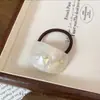 Goma para coleta alta de acetato con forma de arco ovalado, diadema versátil de nicho, banda elástica duradera, textura de coleta alta, versátil
