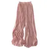 2025 Pantalones Largos Vintage Elegantes de Pierna Ancha con Estampado Colorido y Desbordante, Pantalones Holgados Elegantes tipo Culotte para Mujer