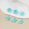 [Paquete de 30] Flor de Cinco Pétalos de Resina Cuentas de Plástico Galvanizado Accesorios para Cadena de Teléfono Móvil desde la Fábrica de Origen