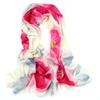 Bufanda y Chal Estampados Pintados a Mano para Otoño e Invierno, Doble Uso, Cálido, Color Degradado, Venta al por Mayor, Lana, Versátil, Resistente al Frío, Estilo Largo