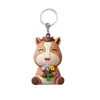 Chaveiro Personalizado de PVC com Resina, Pingente Criativo Personalizado para Chaves, Ornamento de Mascote de Desenho Animado, Decoração de Carro