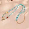 Amuleto de Buda Thangka de Turquesa Imitación Cadena de Cuentas Universal Cierre Colgante Collar Versátil