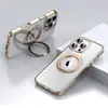 Aplicable a Funda para Teléfono Móvil 16Pro Max Transparente Soporte Magnético Giratorio 360 Grados Apple 16Pro Resistente a Caídas 16 Funda Protectora