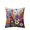Funda de cojín con flor bordada temu serie flor de primavera funda de almohada para sofá hogar dormitorio