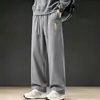 Pantalones Largos Deportivos Casuales Rectos Sueltos de Seda de Hielo de Secado Rápido para Hombre, Marca Moderna Delgada, Nuevos de Verano 2026