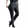 Pantalones de Seda de Hielo de Secado Rápido para Hombre, Verano, Delgados, Sueltos, Talla Grande, Rectos, Elásticos en 4 Direcciones, Transpirables, Casuales, Pantalones de Hombre