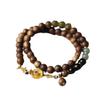 Auténtico Qinan Aquilarine Doble Círculo Portátil Cristal Rosa Hebilla Segura Pulsera de Lujo Ligero Estilo Mori para Hombres y Mujeres