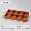 Bandeja de Madera Retro Escritorio Caja de Almacenamiento de Rejilla para Medicina China Artículos Varios Cosméticos Joyería Caja de Almacenamiento de Exhibición en Encimera