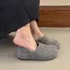 Primer Encuentro Ji Zapatos Birkenstock de Suela Gruesa de Felpa Zapatos Peludos Cálidos Zapatos de Algodón para Mujer 2026 Otoño/Invierno Nuevos Versátiles Birkenstock