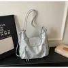 Mochila Estilo College Retrô, Grande Capacidade, Bolsa Transversal de Ombro Único Simples e Fashion, Mochila Tote Versátil Estilosa de Alta Qualidade
