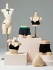 Expositores de manequim para lingerie, manequins de meio corpo para sutiã e calcinha masculinos e femininos, manequins em tom de pele, adereços de exposição de lingerie