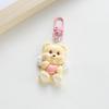 Llavero de Oso Cortauñas Colgante DIY Cadena para Funda de Teléfono Móvil Colgante Correa de Muñeca Correa Colgante Decoración de Joyería