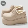 Pantuflas de Algodón Impermeables para Mujer en Invierno Hogar Interior Forradas de Felpa Cálidas Calzado de Exterior Zapatos de Algodón Gruesos Antideslizantes con Talón de Bolsa para Mujer Al por Mayor