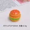 Brinquedo Criativo Estéreo de Hambúrguer Desenho Animado Artesanal DIY Acessórios de Joia Material para Grampo de Cabelo Cola de Creme Resina Pequenos Acessórios