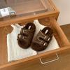 Otoño e Invierno 2025 Estilo Coreano Zapatillas Peludas de una Sola Línea Ropa de Abrigo para Mujer Zapatillas de Algodón Cálidas con Suela Gruesa Zapatillas Peludas