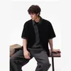Camisa a Cuadros Estilo Old Money Falsa de Dos Piezas Camiseta de Manga Corta Unisex Verano Nueva Versátil Chaqueta Casual Camisa Holgada