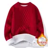 Suéter de malha plus size tamanho europeu mais vendido transfronteiriço masculino e feminino outono e inverno gola redonda gola alta forrado com veludo cor sólida camada base atacado de fábrica