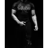 Serie de estilo gótico popular camiseta de compresión deportiva para hombre, camiseta de compresión de manga corta para fitness, ciclismo, running