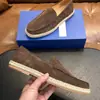 Comercio Exterior Venta Caliente Zapatos de Pescador sin Cordones Parte Superior de Gamuza de Piel de Vaca Suela Suave Mocasines Transpirables Diarios para Hombre