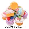 Cupcake de fruta tridimensional comida en miniatura para jugar resina adornos de joyería diy pegamento de crema llavero materiales hechos a mano